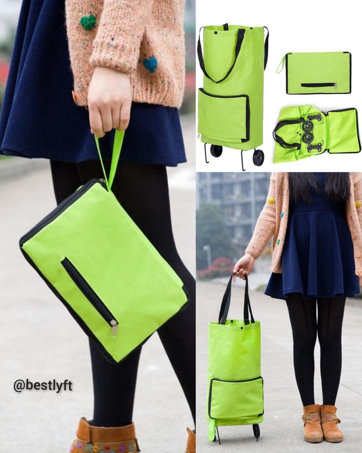 Bolso Plegable Con Ruedas 2 En 1